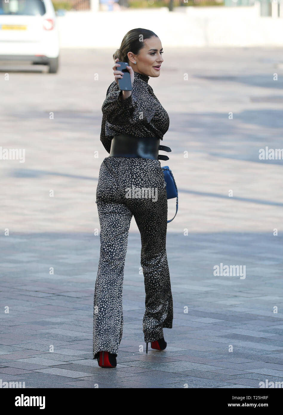 Amber Davies outside ITV Studios Featuring: Amber Davies Where: London