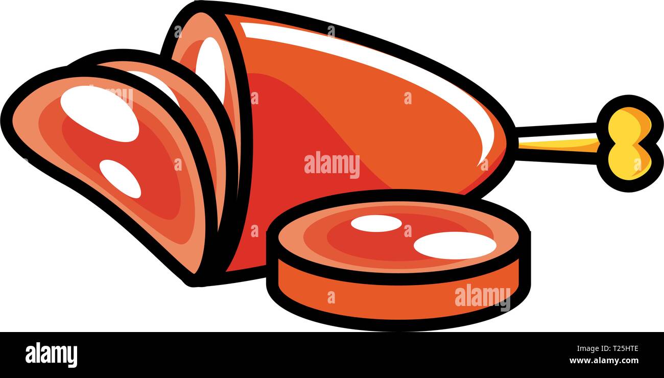 fresh pork leg isolated icon vector illustration design Stock Vector ...