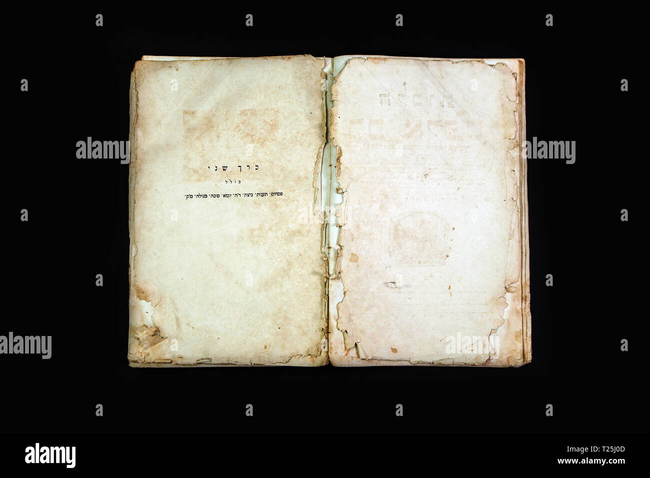 Old book cover, vintage texture, isolated on black background. Old ...