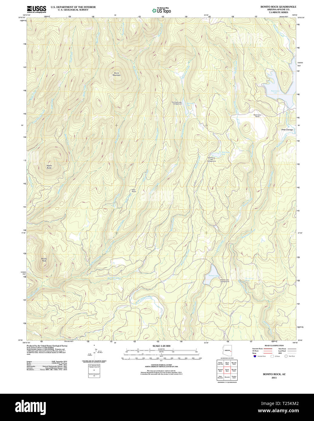 USGS TOPO Map Arizona AZ Bonito - Usgs Topo Map Arizona Az Bonito Rock 20111031 Tm Restoration T25KM2 