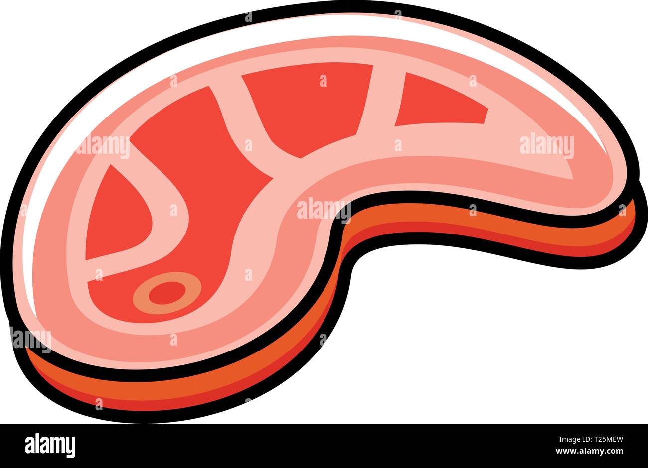 fresh meat steak isolated icon vector illustration design Stock Vector ...