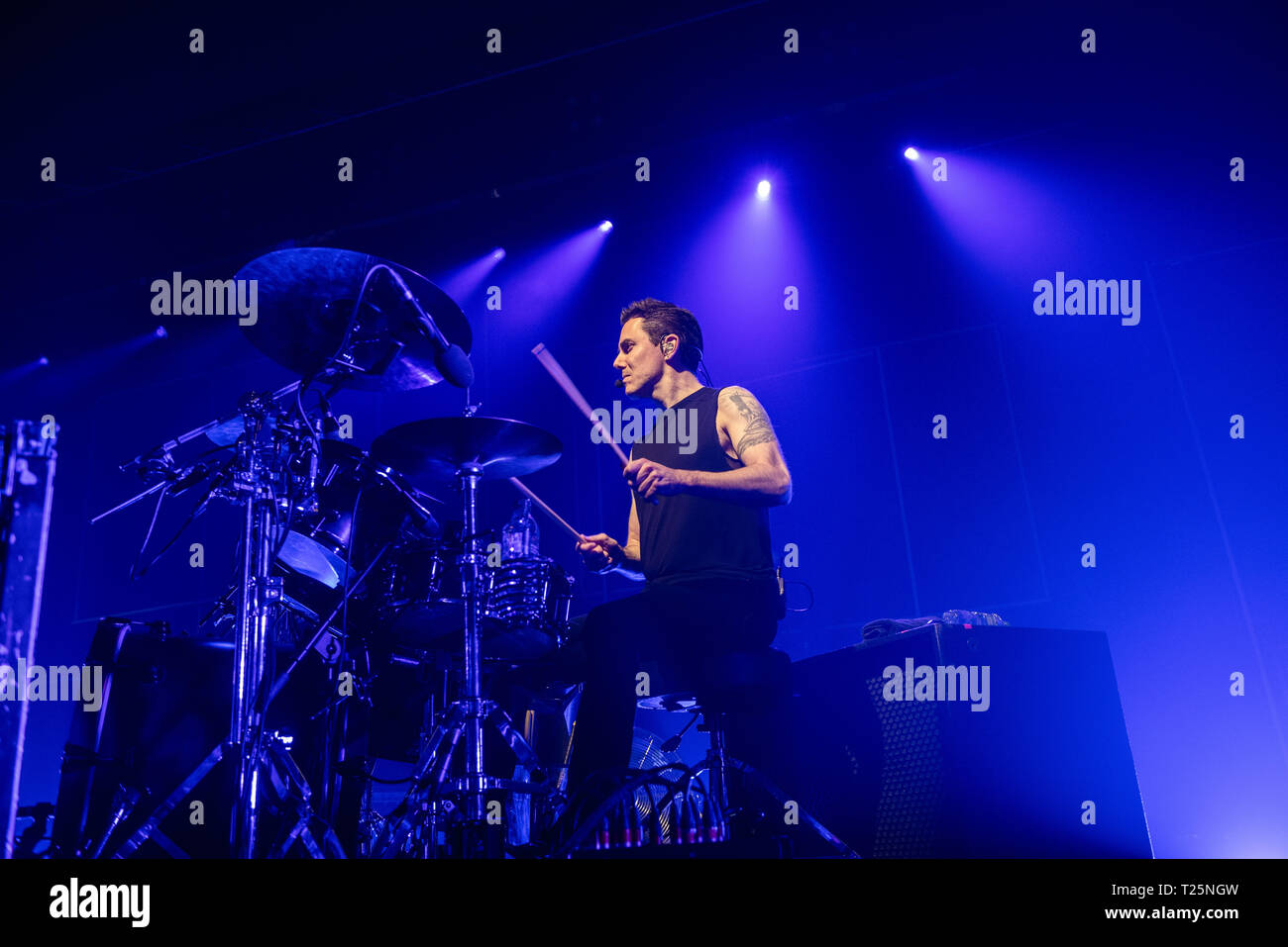 Irish pop rock band The Script perform at Portsmouth Guildhall, UK -  28/03/2019 Stock Photo - Alamy