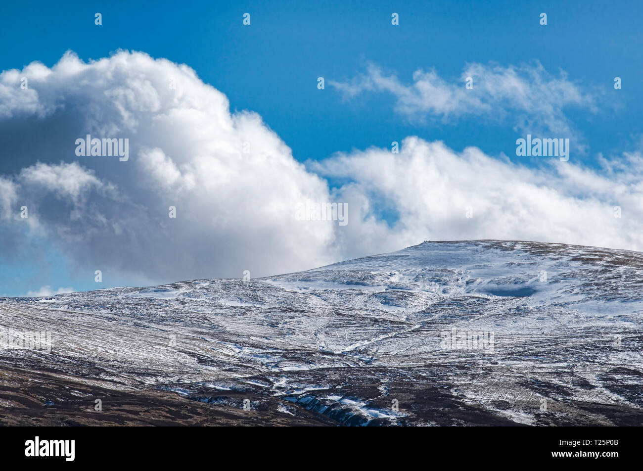 Looking Across to the summit of Meall nam Fuaran, Highland Perthshire, Scotland. Stock Photo