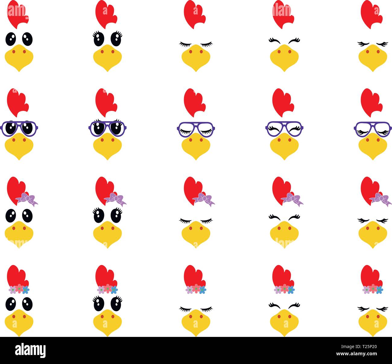 Chicken eyelashes Stock Vector Images - Alamy
