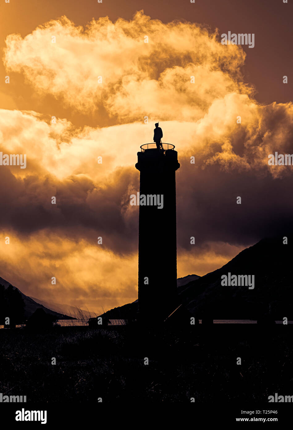 Glenfinnan Monument, Lochaber, Scotland Stock Photo