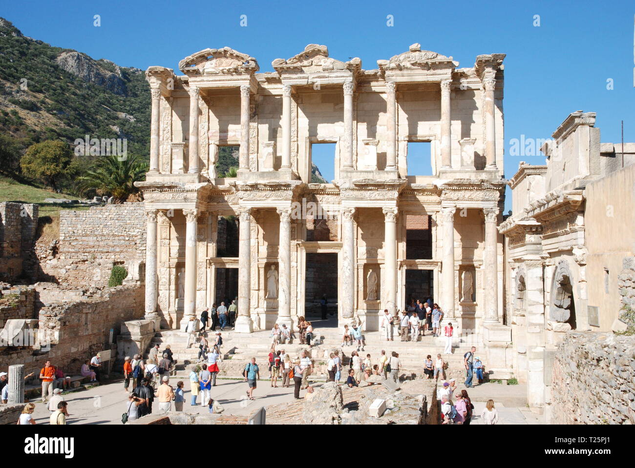 Library of Celsus Stock Photo Alamy
