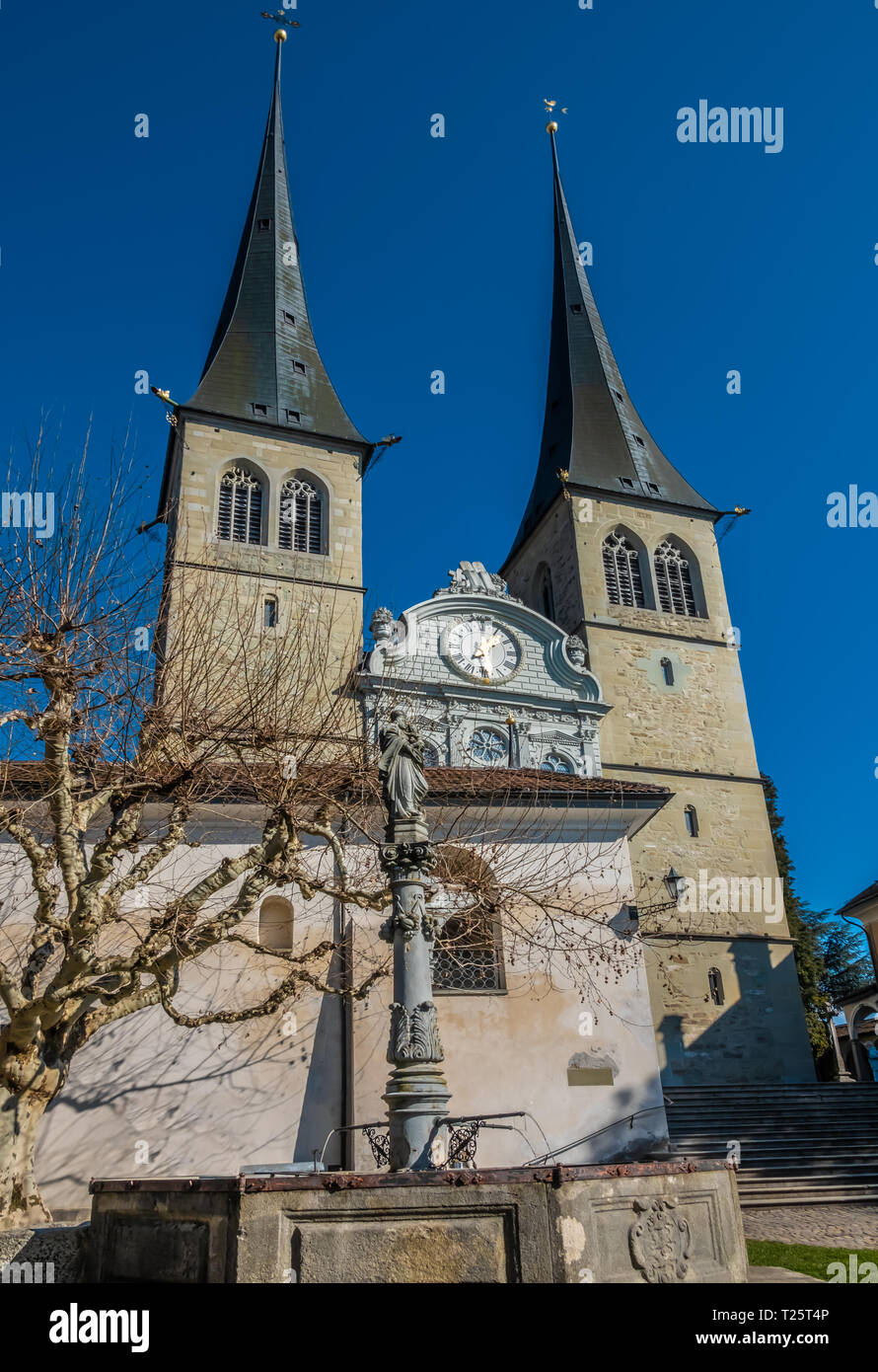 The Church of St. Leodegar (Hofkirche St. Leodegar), a Roman Catholic church in the city of