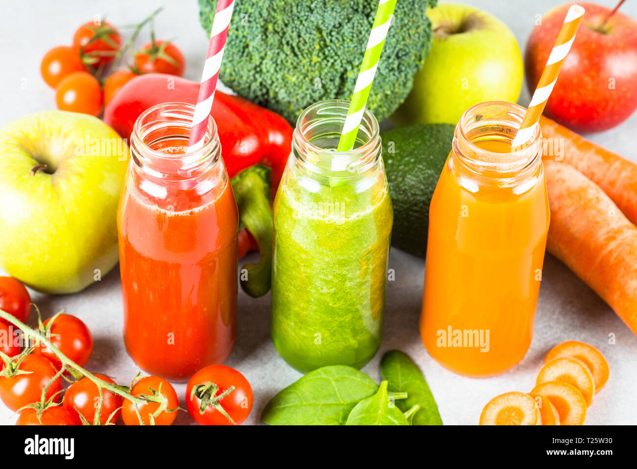 Fruit and Vegetable smoothie drink Stock Photo Alamy