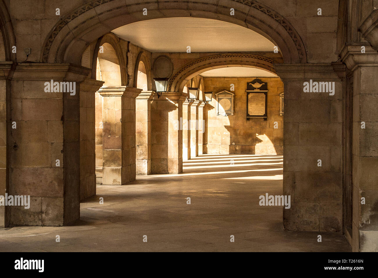 Cloisters at Emmanuel college, Cambridge Stock Photo