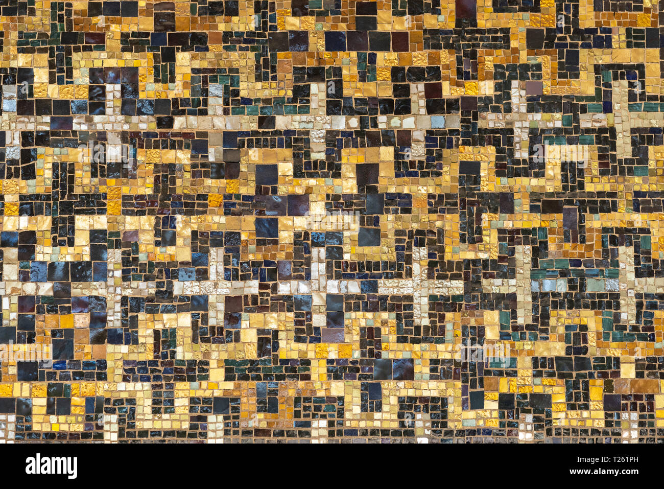 Berlin. Germany. Kirche Am Hohenzollernplatz, detail of exterior mosiac ...