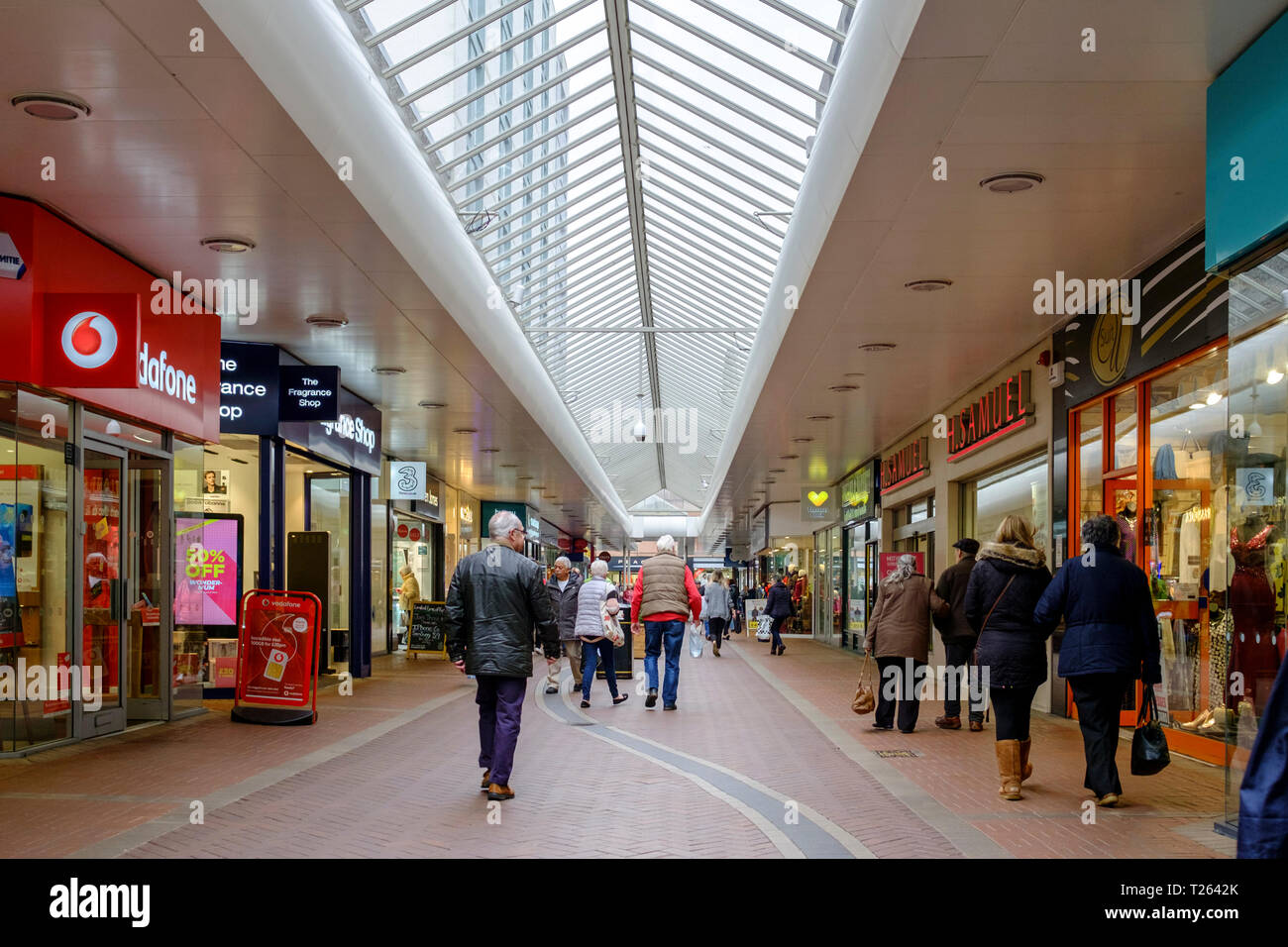 Cwmbran town center and shopping mall. Cwmbran Gwent wales Stock Photo