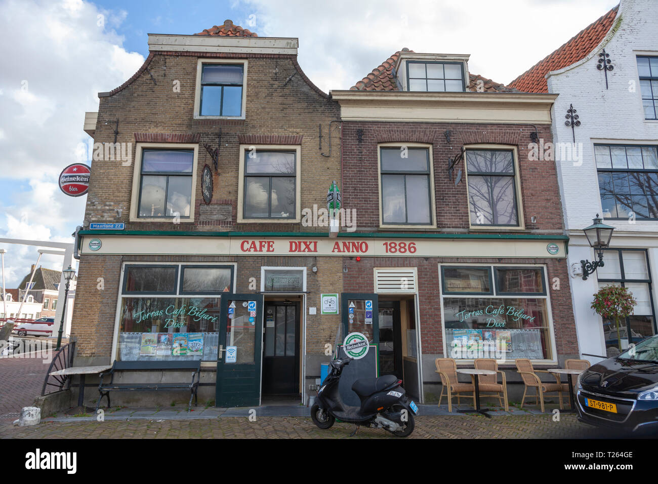 Famous Dixi cafe at city of Brille, Netherlands Stock Photo - Alamy