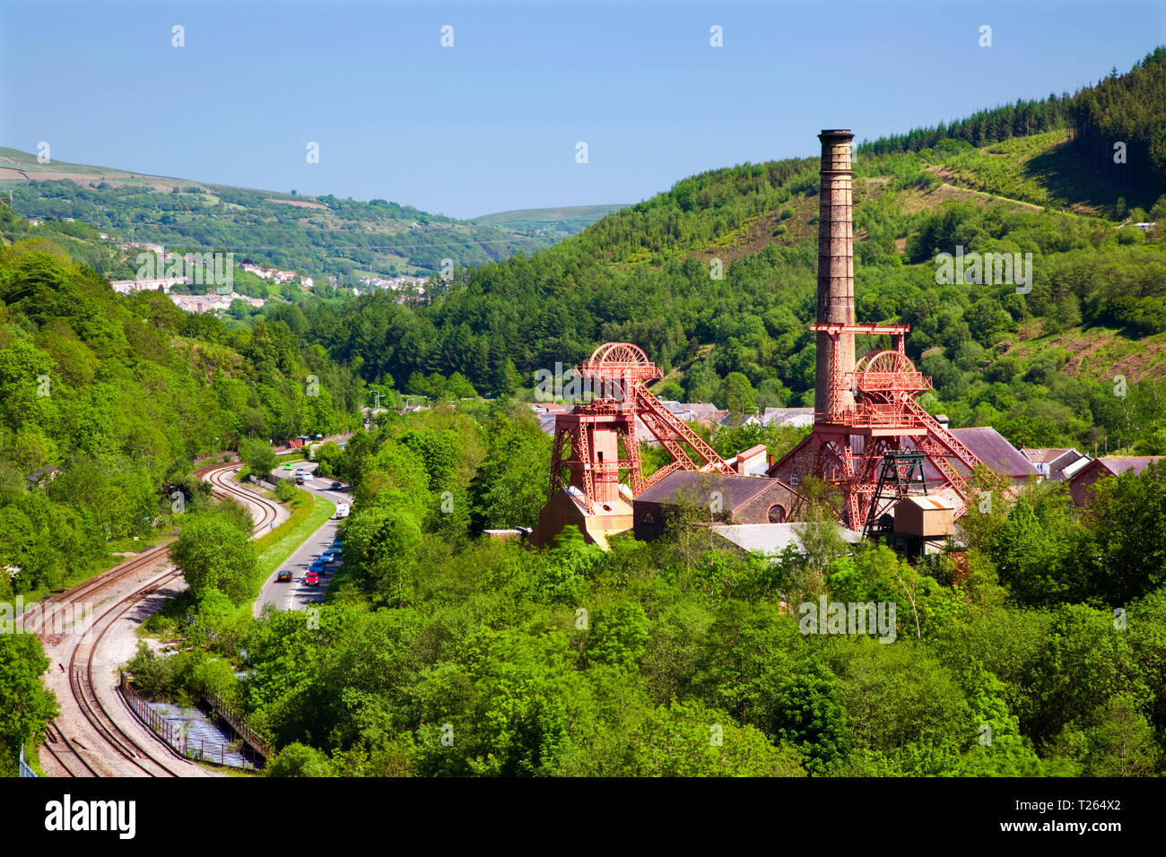 Rhondda Heritage Park, Colliery Pit, Rhondda Valley, Wales, UK Stock