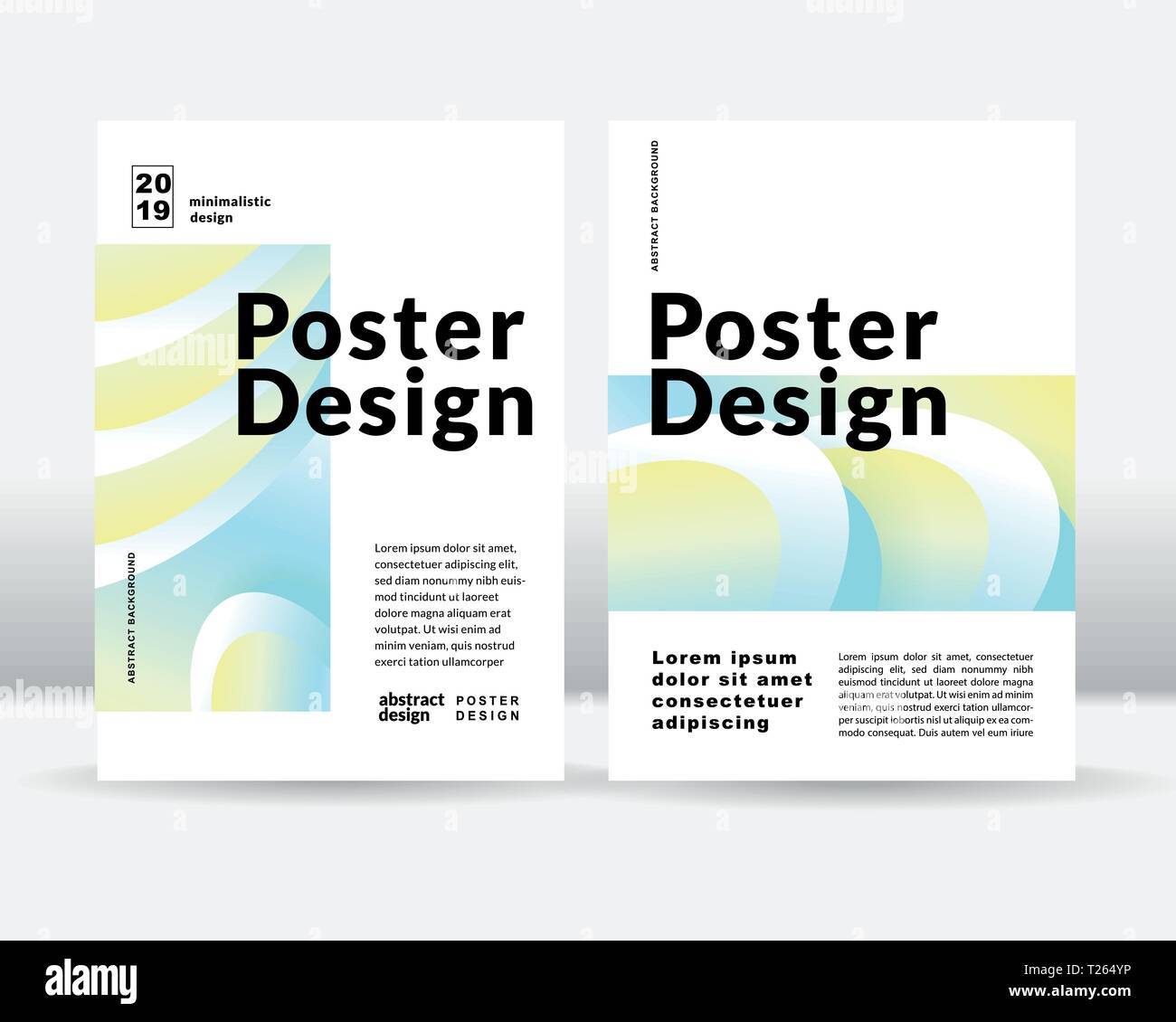 The abstract colorful gradient shapes poster template. Vector EPS 10 ...