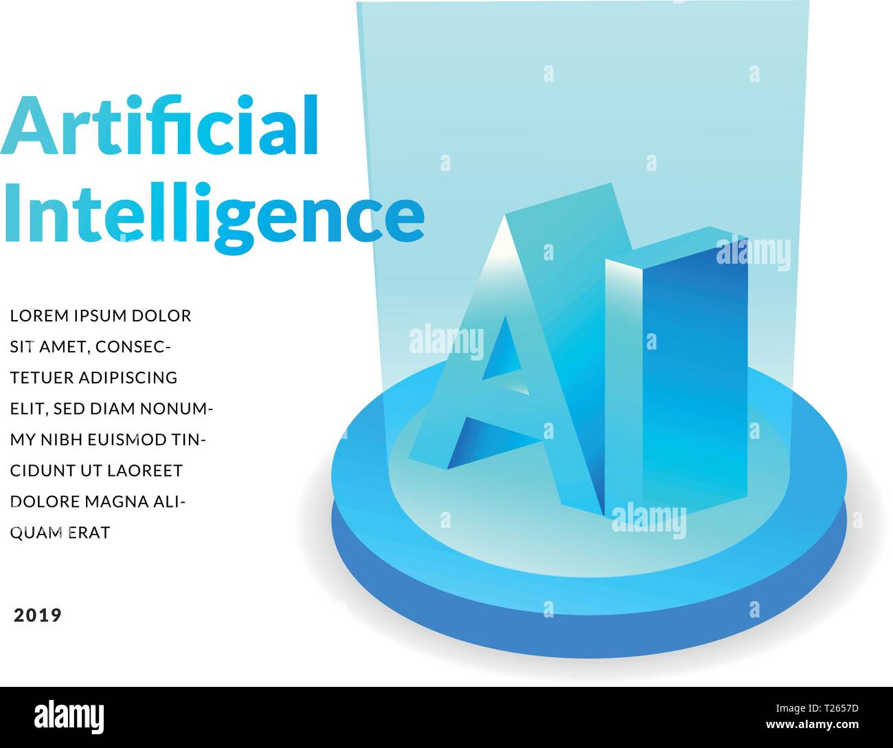 Artificial intelligence concept. isometric 3d illustration. technology background. EPS 10 vector Stock Vector