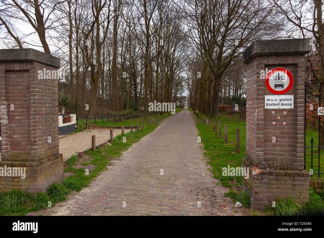 Road to the castle of Heeze,Nethrlands Stock Photo