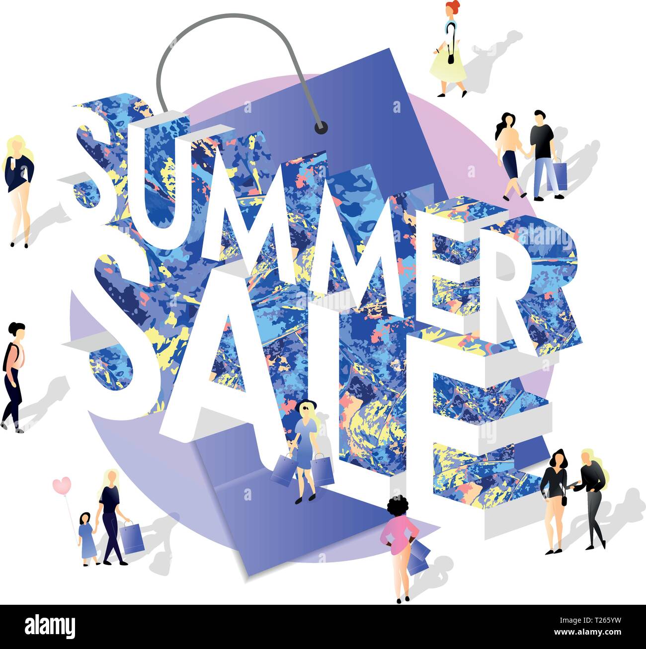 Summer concept isometric vector illustration. EPS10 Stock Vector