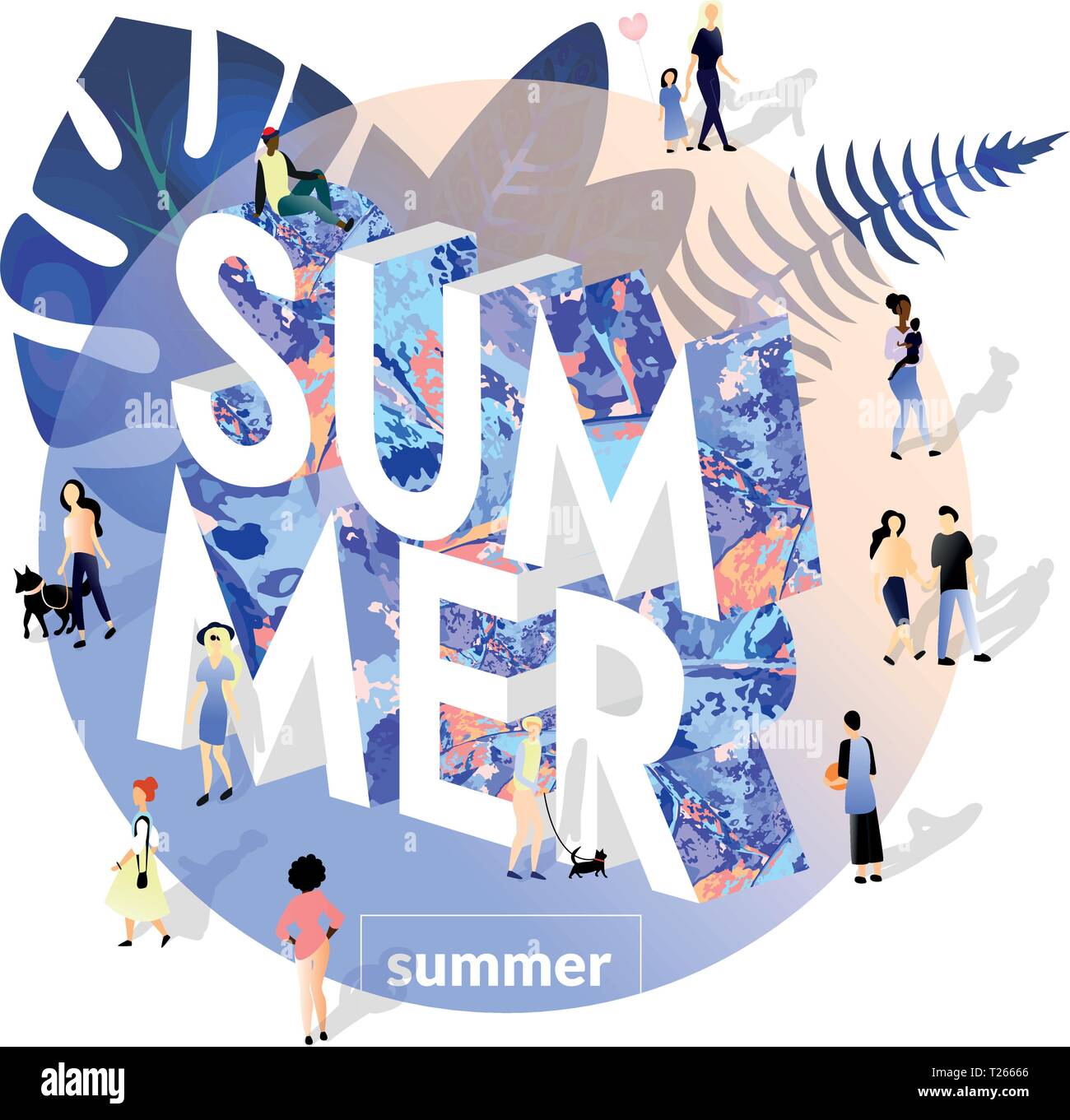 Summer concept isometric vector illustration. EPS10 Stock Vector