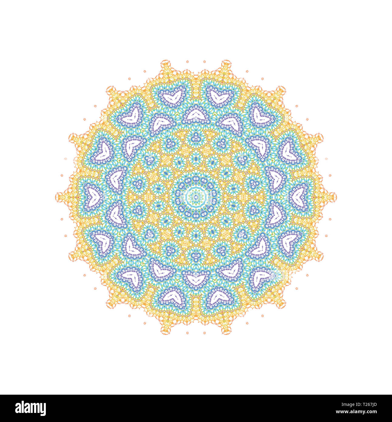 Radial Color Abstract Abstract ornamental radial color shape on white background Stock Photo ...