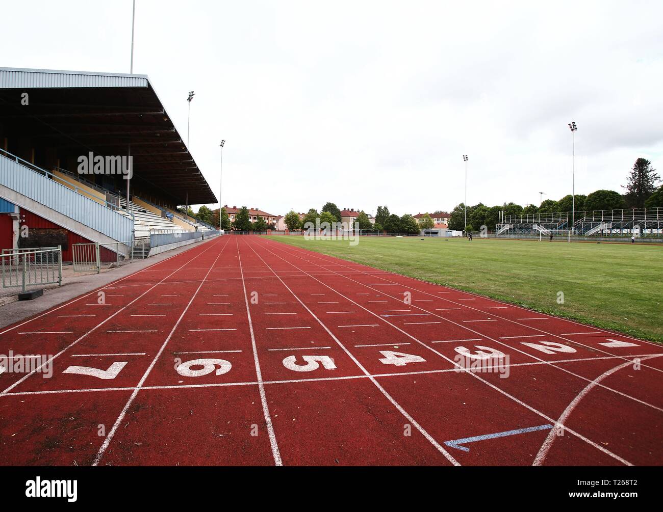A athletics arena. Stock Photo