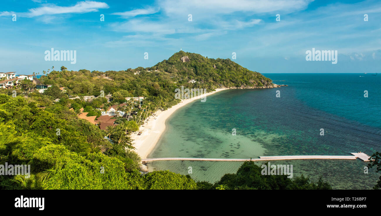 The view over Hat Rin, Koh Pha-nghan, Thailand Stock Photo