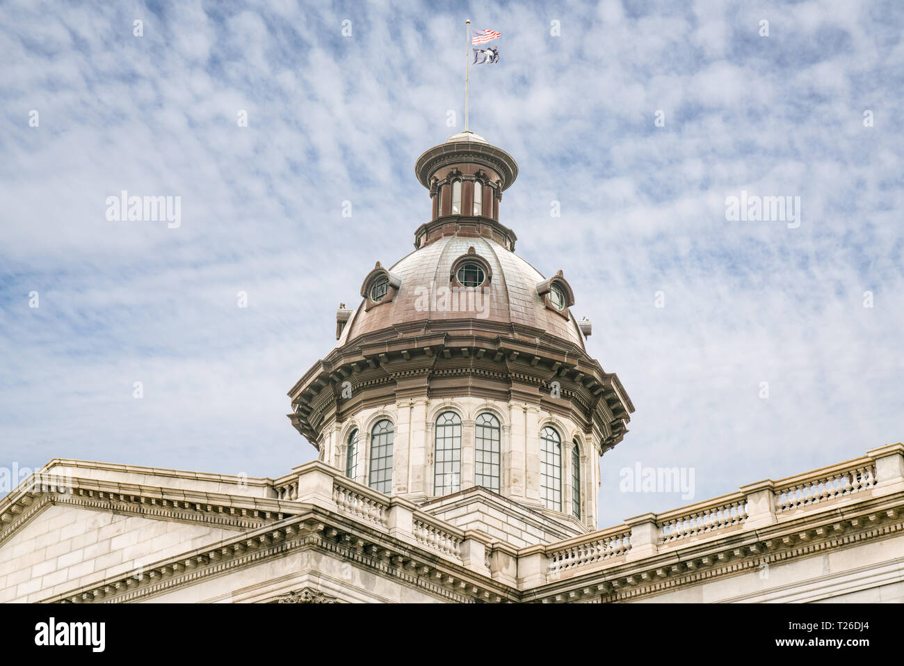 Dome of the South Carolina Capitol Building in Columbia, SC Stock Photo