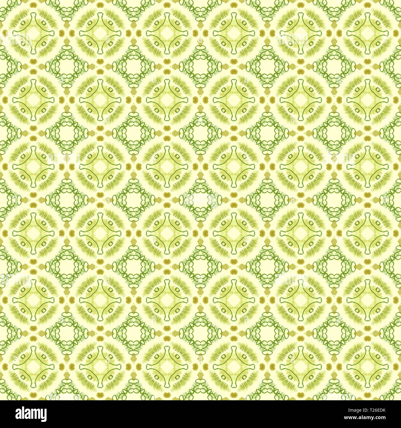 Seamless abstract wall-paper, lime. A decorative vintage pattern, the press for fabric, packing paper, interior design, a background, etc. Stock Photo