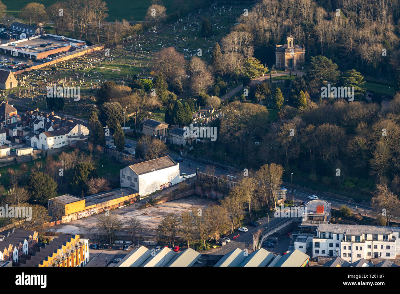 Holy Souls and Arnos Vale Cemeteries with the Anglican Chapel, Bath