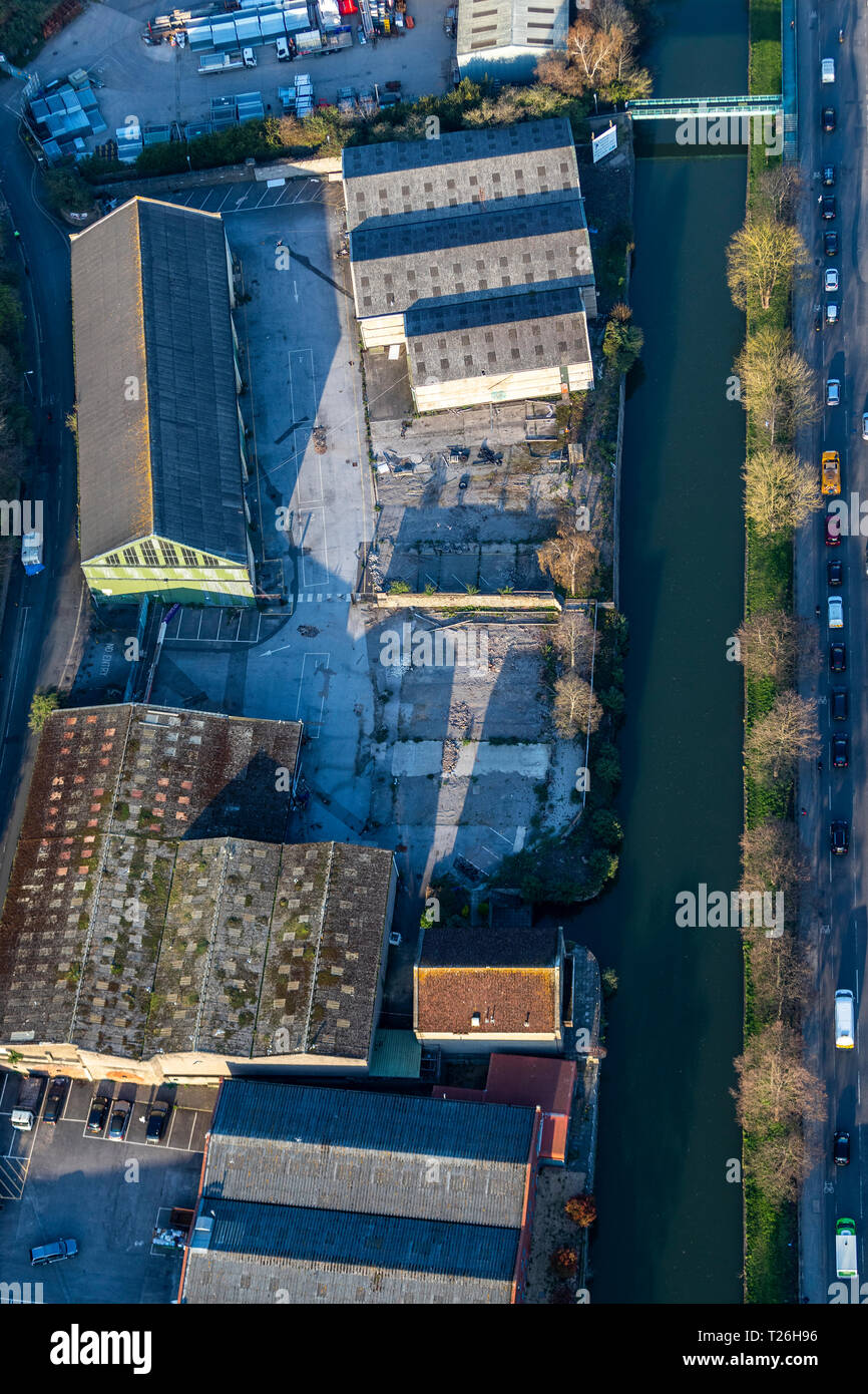 Timber Yard on Silverthorne Lane. Bristol from the air Stock Photo Alamy