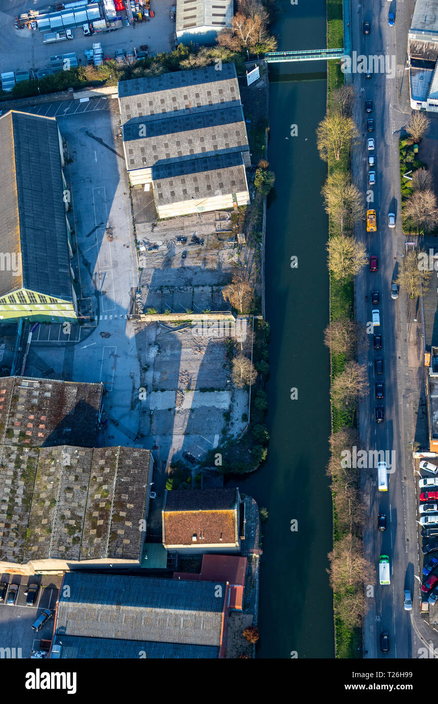 Timber Yard on Silverthorne Lane. Bristol from the air Stock Photo Alamy