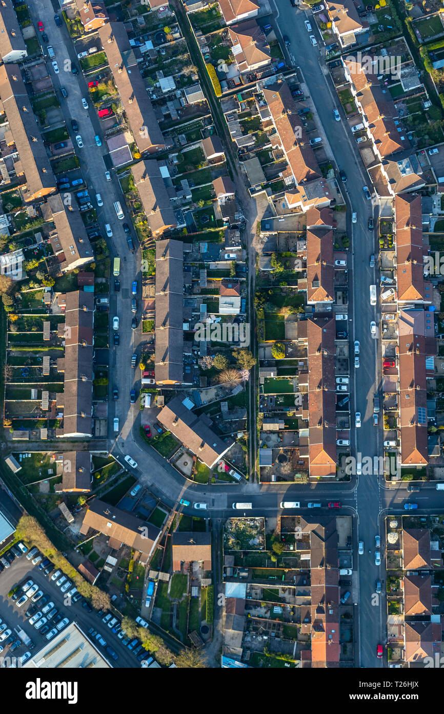 Suburban streets in Bristol's commuter land to the east of the city ...