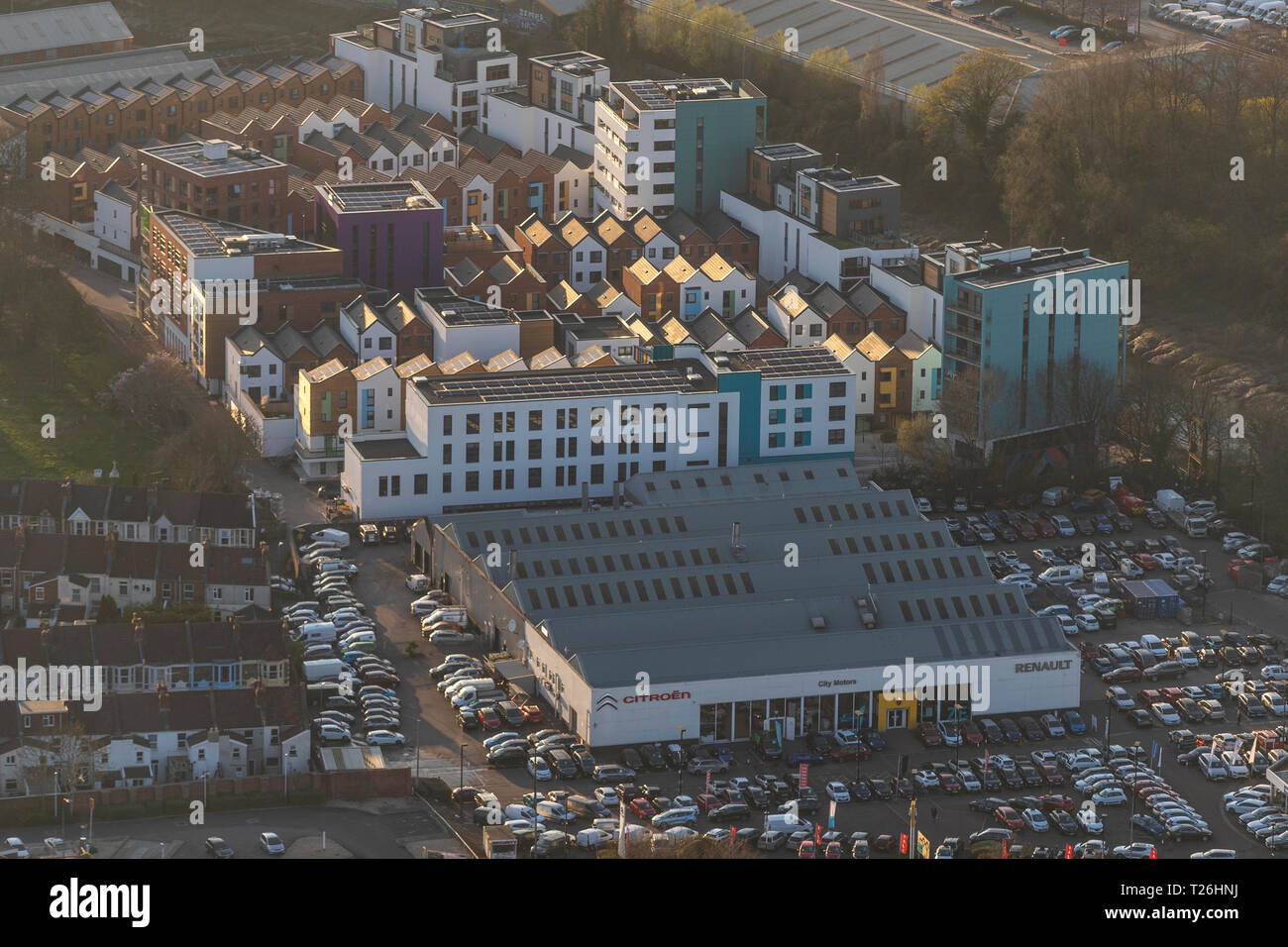 City Motors Citroen dealership complex and The Paintworks, Bristol from ...