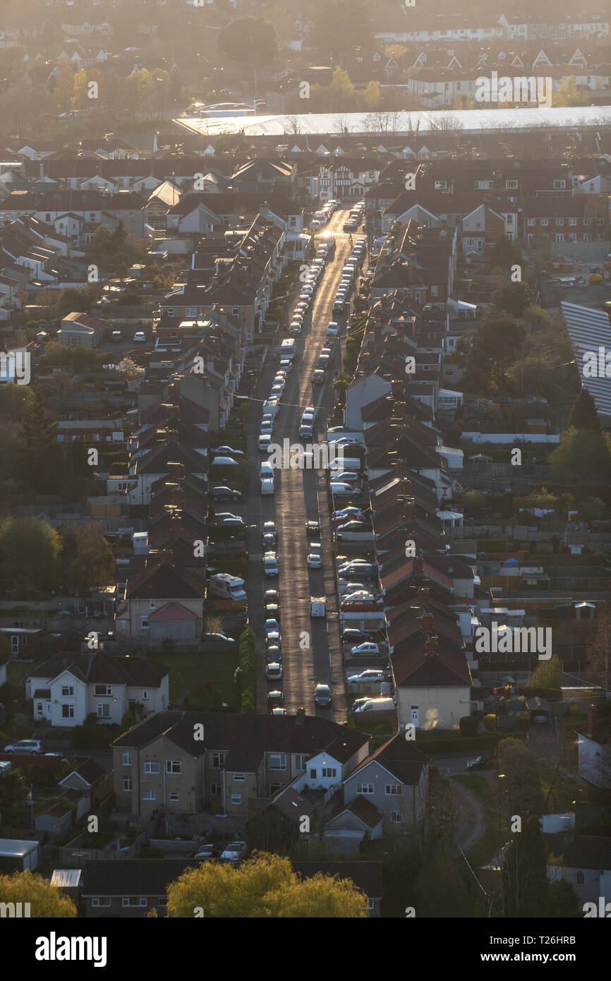 Suburban streets in Bristol's commuter land to the east of the city ...