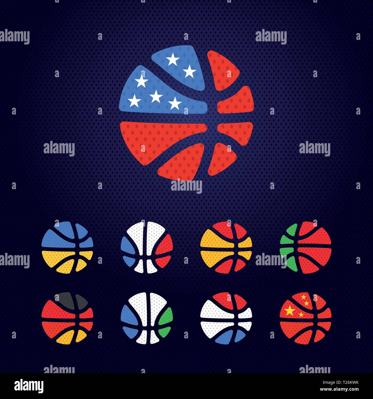 Basketball country flag logo Stock Vector Image & Art Alamy