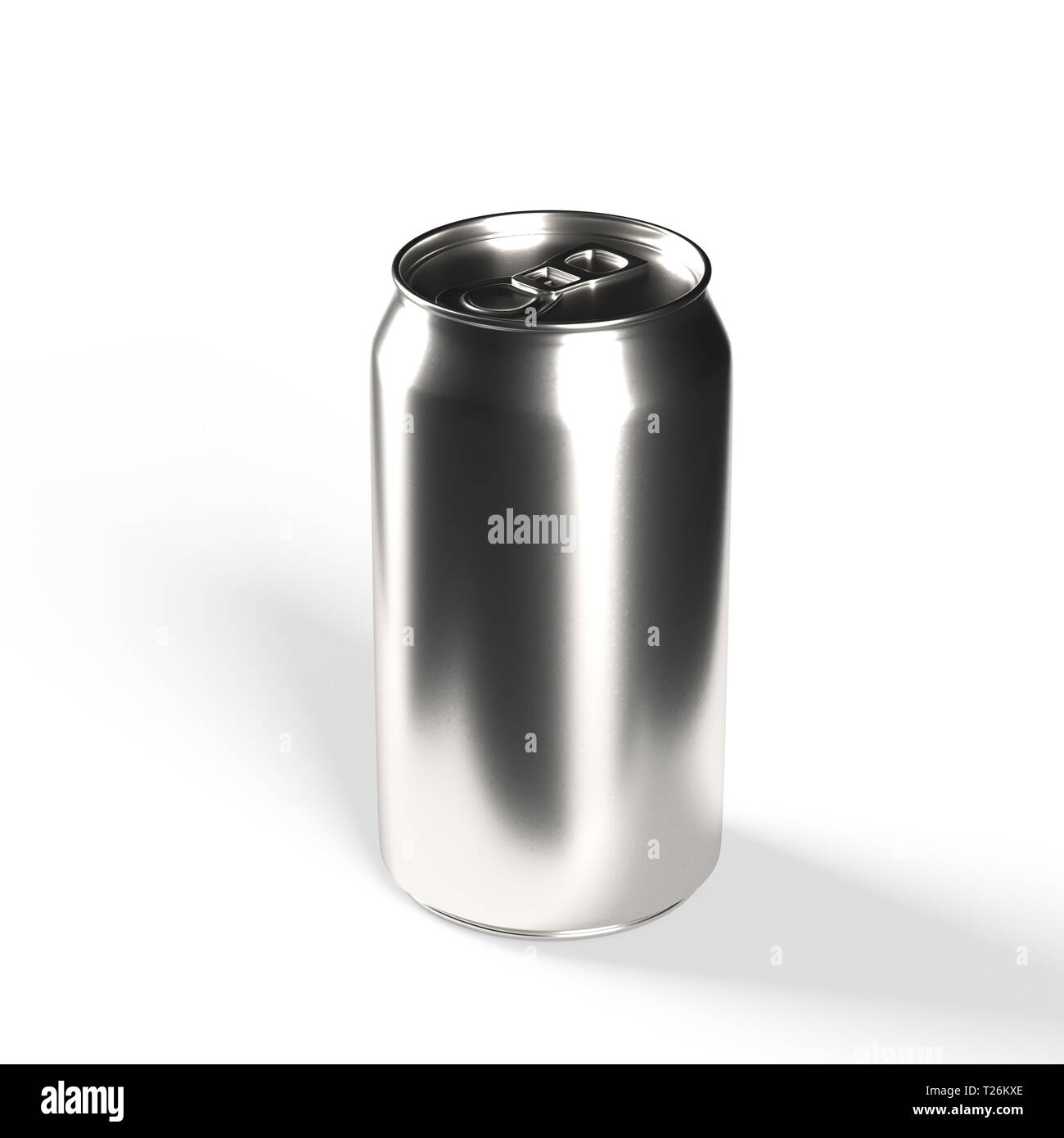 Realistic can mockup - Isolated packaging template easy to customize, 3D rendering on white background Stock Photo