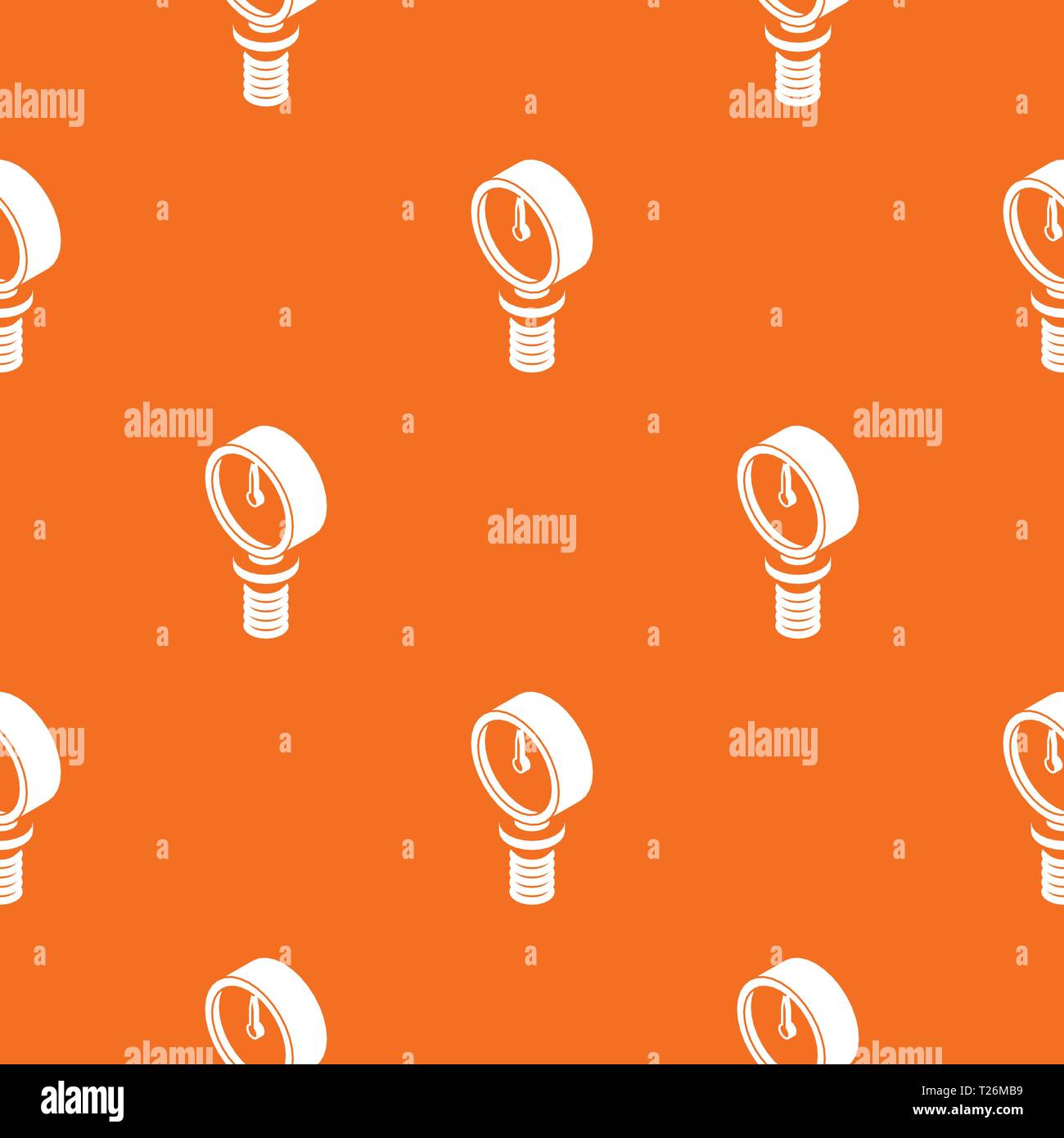 Pressure meter pattern vector orange Stock Vector