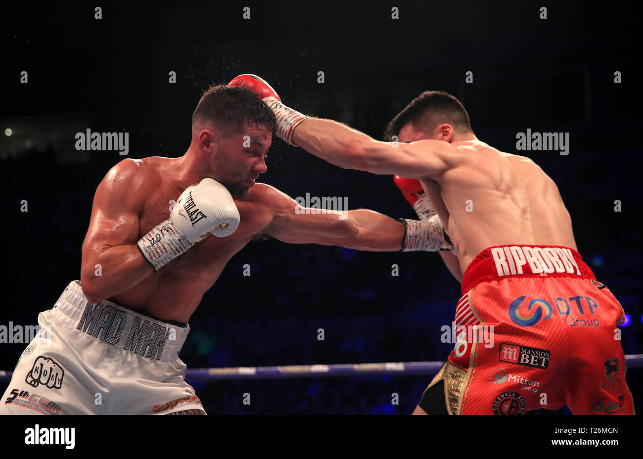 Scott Fitzgerald (left) and Anthony Fowler compete in the WBA ...