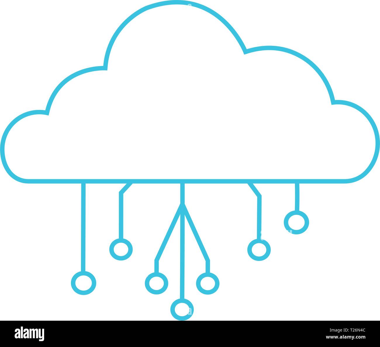 Clod computing icon Stock Vector