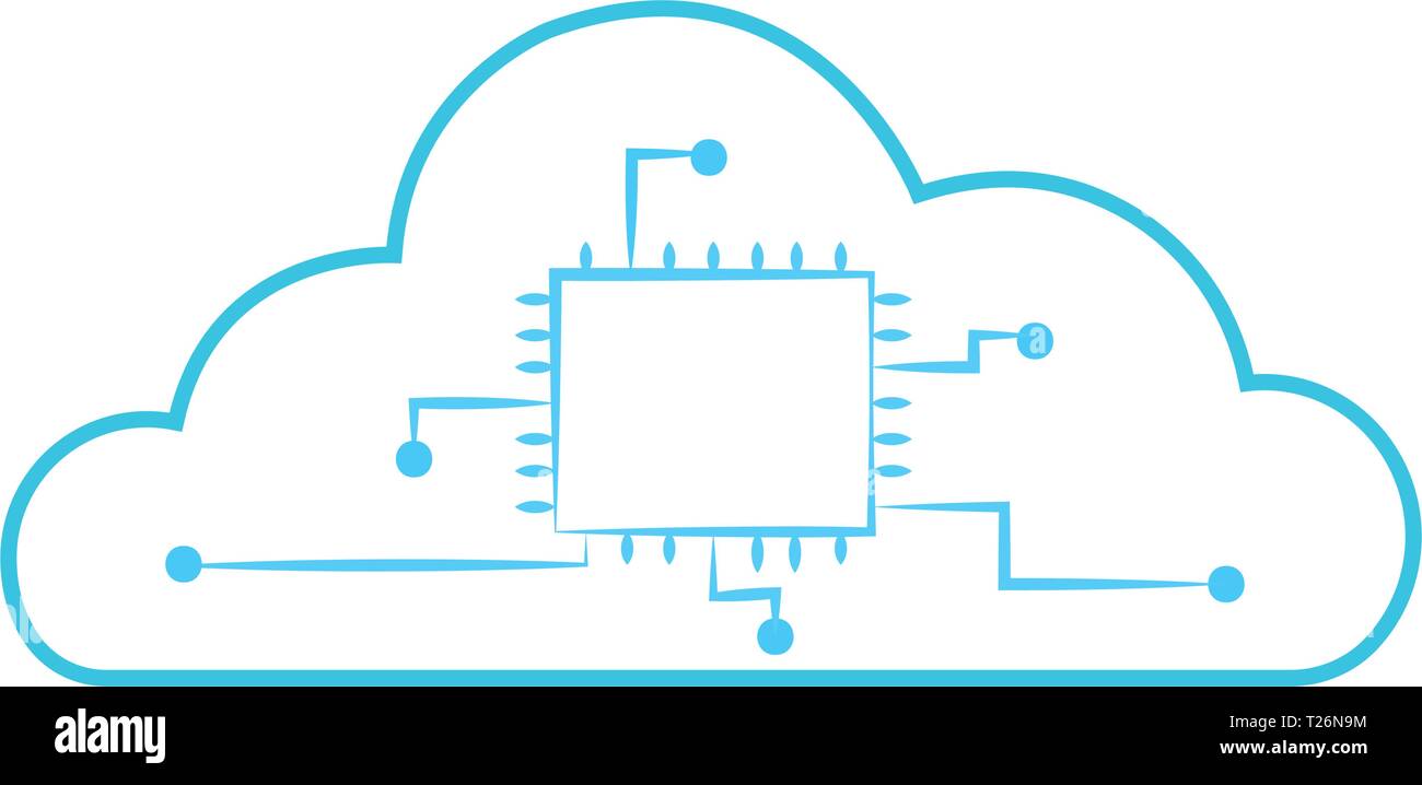 Clod computing icon Stock Vector