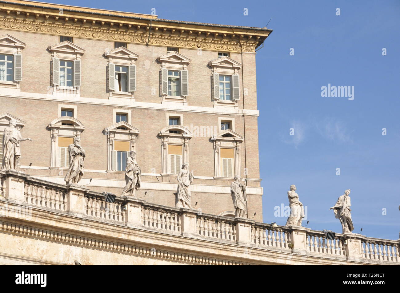 The apostolic palace is the official residence of the pope hires stock