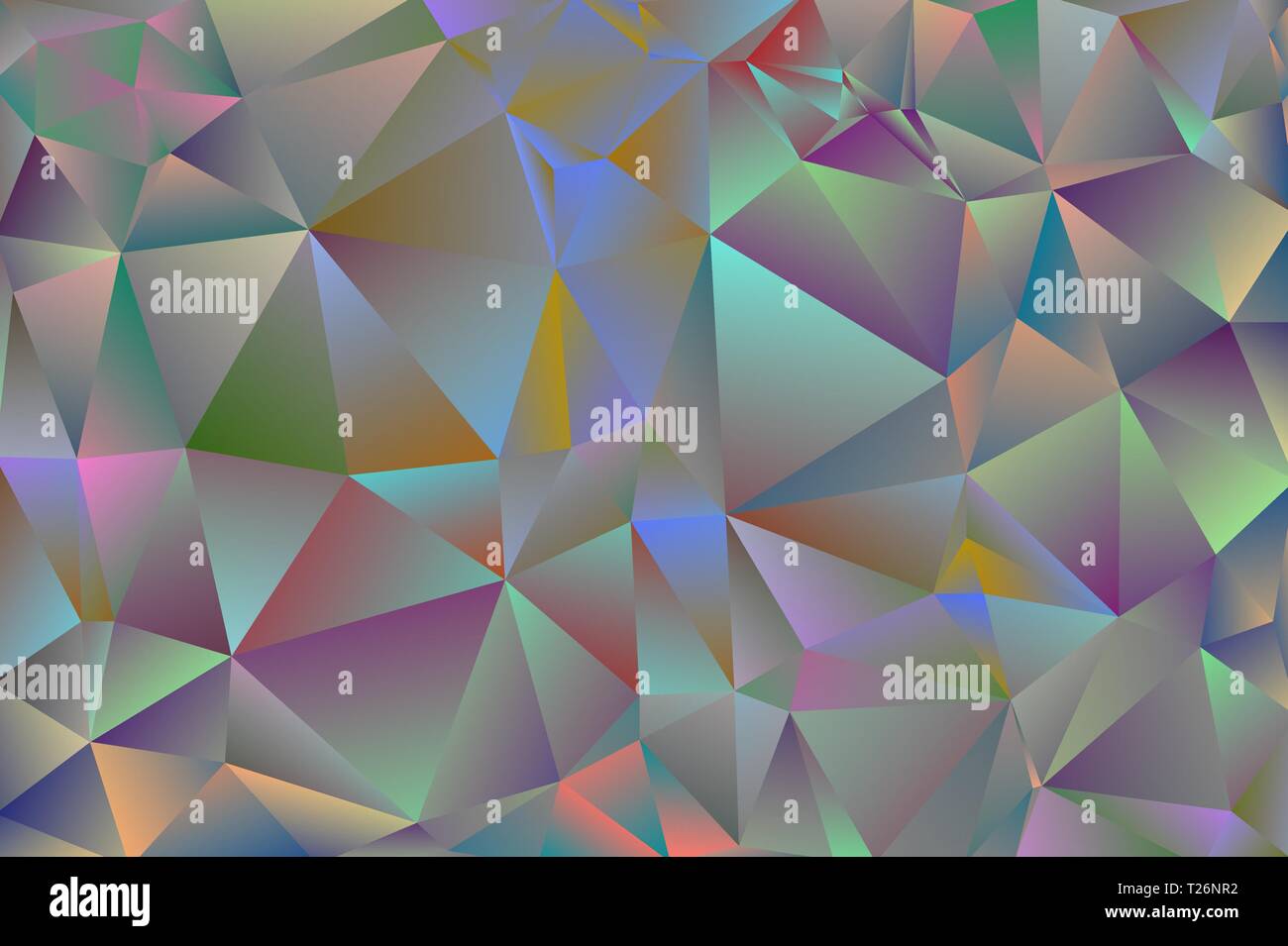 Warm abstract multicolor background of triangles from pink, red, yellow shades Stock Vector