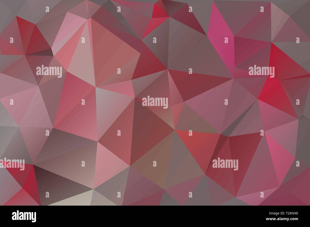 Pink, red Gala abstract background of triangles of gray, purple, red shades Stock Vector
