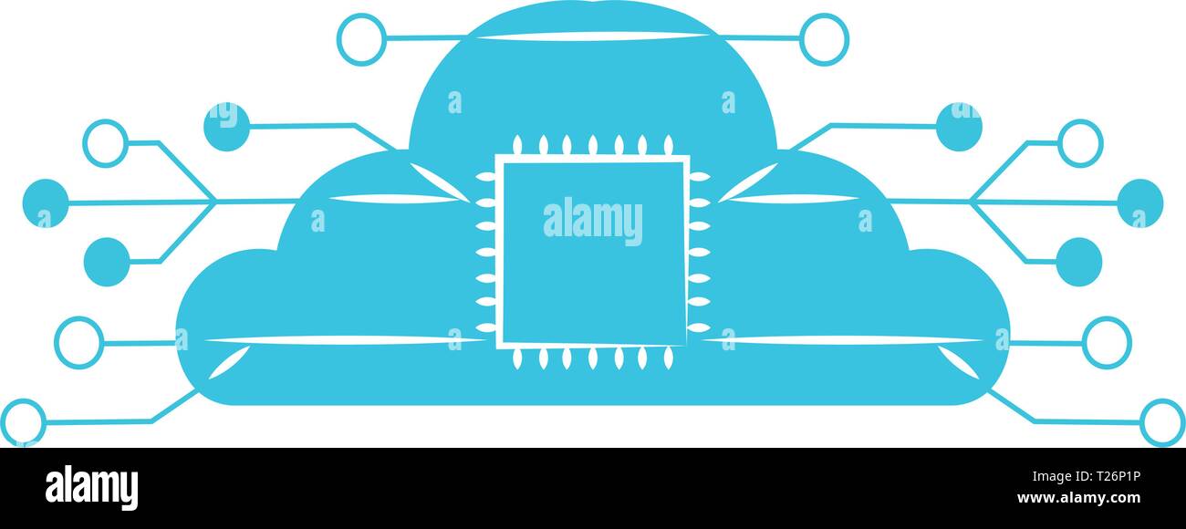 Clod computing icon Stock Vector
