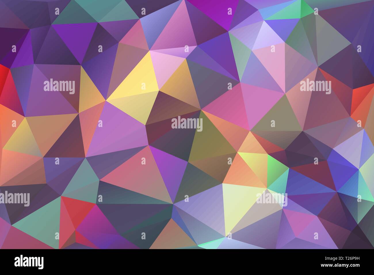 Multicolor abstract background of triangles Stock Vector