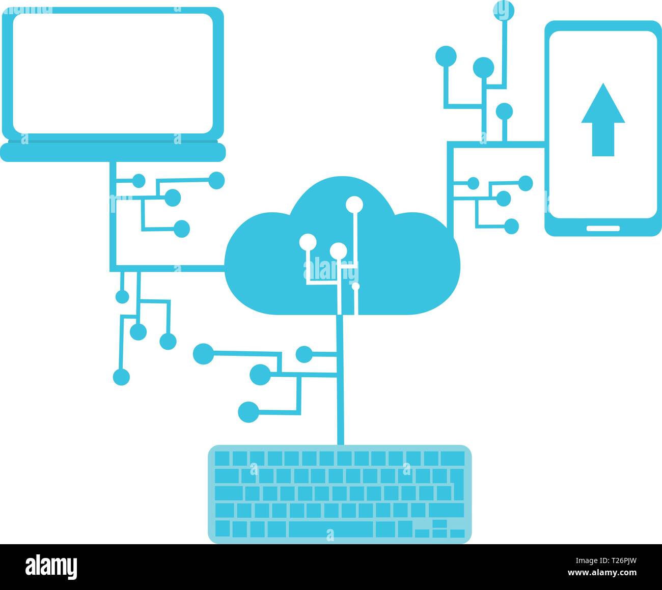 Clod computing icon Stock Vector
