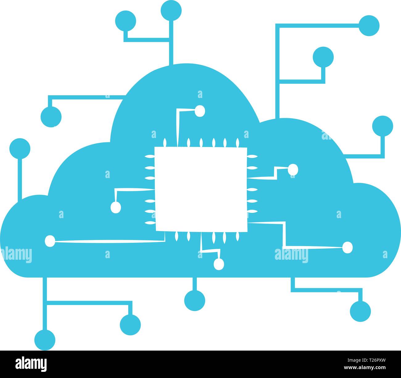 Clod computing icon Stock Vector