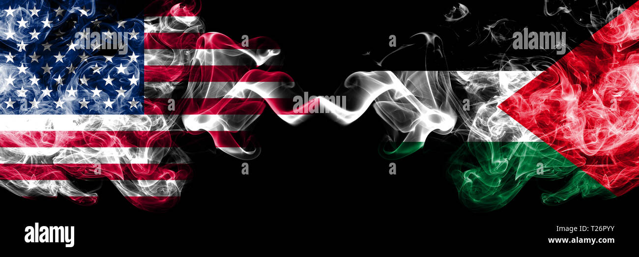 United States of America vs Palestine, Palestinian smoky mystic flags