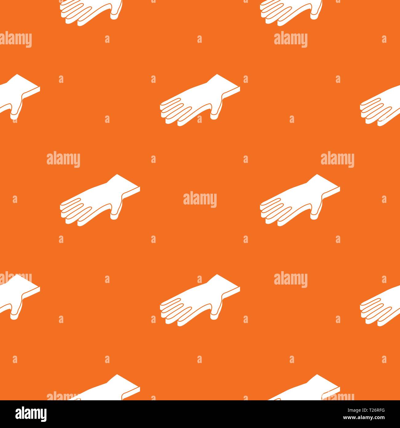 Welding gloves pattern vector orange Stock Vector