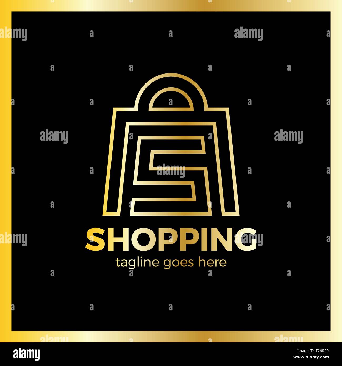 Shop Bag Logo Letter S Shopping Online Luxury Royal Metal
