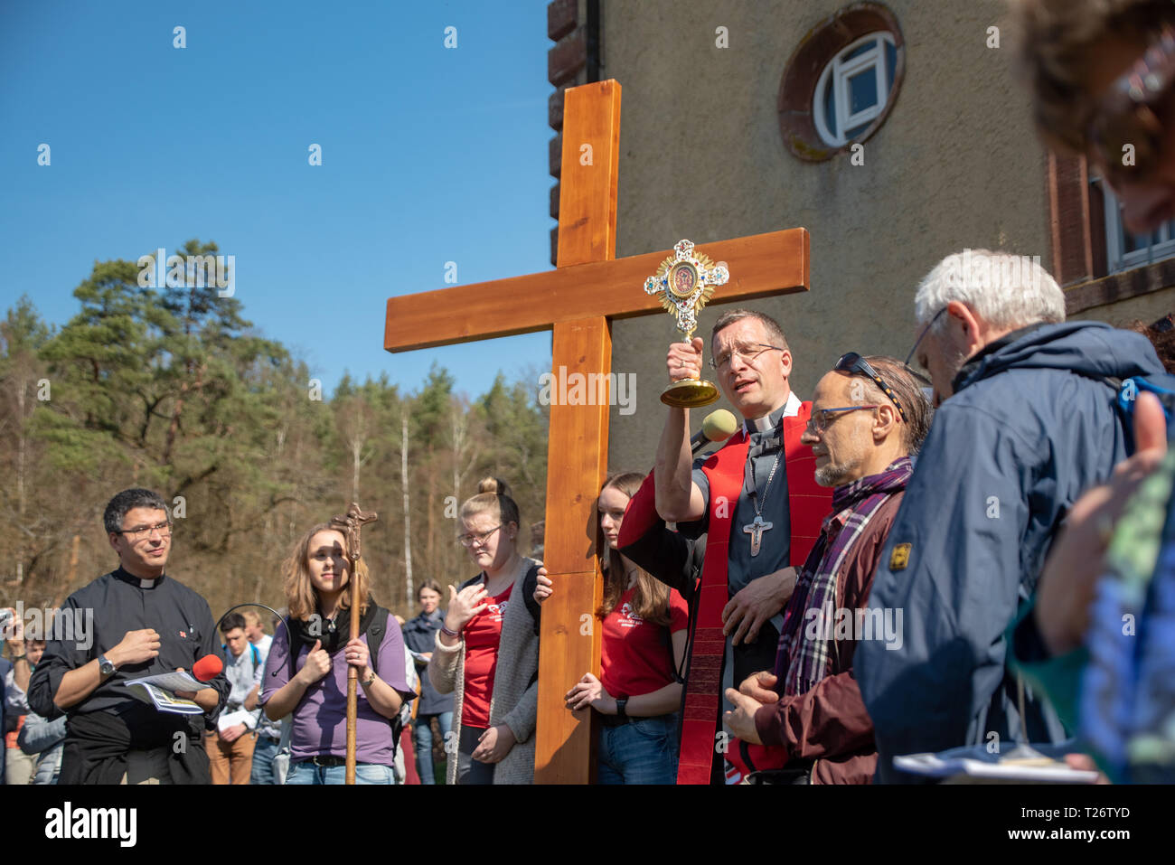 Fulda, Germany. 30th Mar, 2019. The future bishop of Fulda Michael Gerber during a public pilgrimage. Credit: Martin Engel/dpa/Alamy Live News Stock Photo
